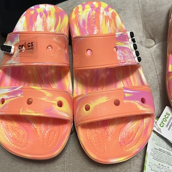 Crocs marbled slides, new, so comfy - Picture 5 of 8